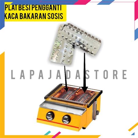 Jual Paket Set Tempat Bakar Grill Tahun Baru Kaca Plat Bakaran