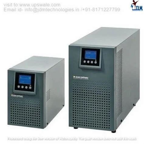 Single Phase Socomec Kva Online Ups With Built In Batteries For