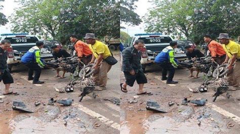 Kecelakaan Maut Hari Ini Seorang Ibu Tewas Motor Bonceng Tiga Anak