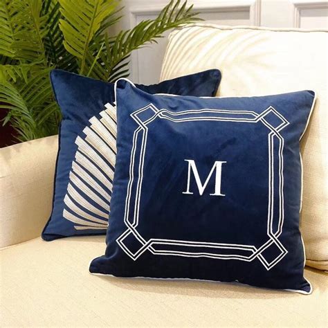 Large Blue Velvet Throw Pillows at Neil Morales blog