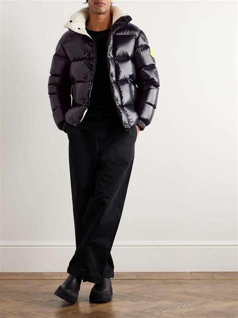 Black Dervox Logo Appliquéd Quilted Shell Down Jacket Moncler Mr Porter