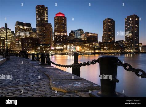 Cityscape Of Skyscrapers And High Rise Buildings Of City Of Boston