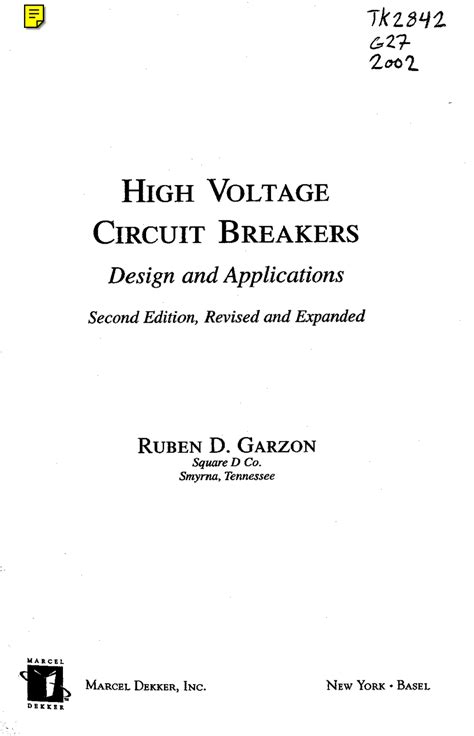 (PDF) High Voltage Circuit Breakers-Design and Applications