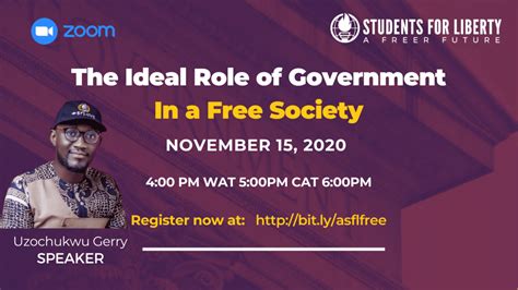 Ideal Role Of The Government In A Free Society Students For Liberty