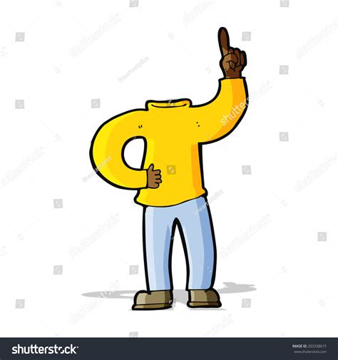 Cartoon Headless Body Raised Hand Stock Vector Royalty Free 203338615