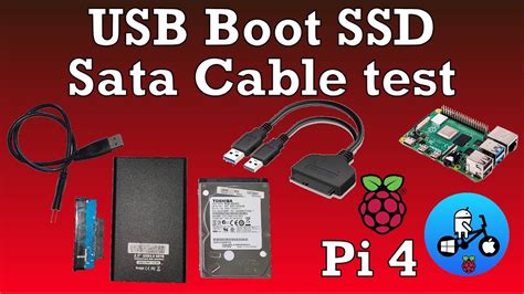 Raspberry Pi 4 USB Boot USB To Sata Cable Test SSD HDD Raspberry Pi