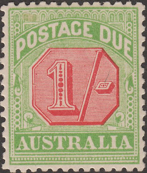 Australia Kevii Postage Due Sh Rosine And Yell Green Mint Sg D