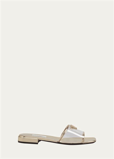 Prada Ciabatte Clear Flat Sandals Bergdorf Goodman