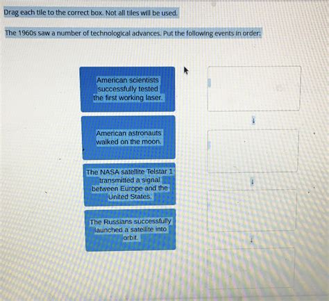 Drag Each Tile To The Correct Box Not All Tiles Will Be Used The