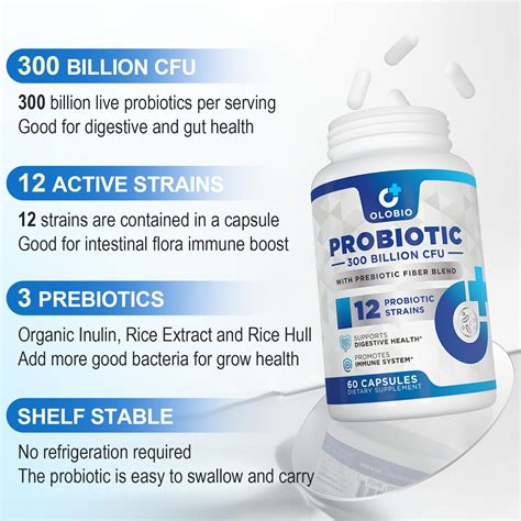 Mua 300 Billion Cfu Probiotic Probiotics For Women Men 12 Probiotics Strains 3 Prebiotics