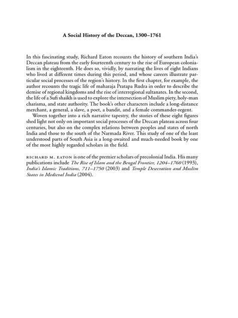 (The New Cambridge History of India 1-8) Richard M. Eaton - The New ...