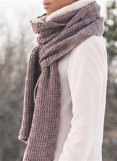 Ramsey Ribbed Scarf Blue Sky Fibers