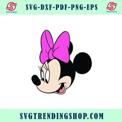 Minnie Mouse Head And Bow Svg