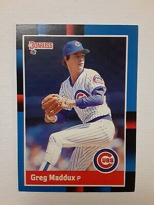 1988 Donruss Greg Maddux 539 Baseball Card Chicago Cubs EBay