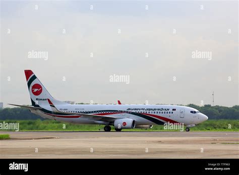 A Biman Bangladesh Airlines Boeing 737 800 Aircraft At Hazrat Shahjalal