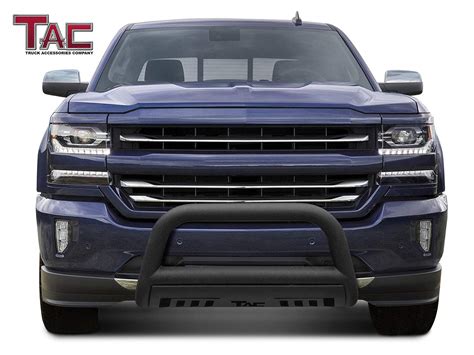 Tac Heavy Texture Black 3 Bull Bar For 2007 2018 Chevy Silverado Gmc Tacusa