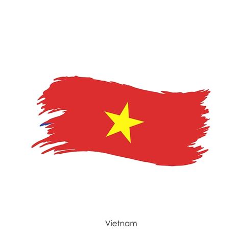 Premium Vector Vector Flag Of Vietnam With Brush Stroke