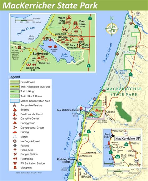 MacKerricher State Park Map - Ontheworldmap.com