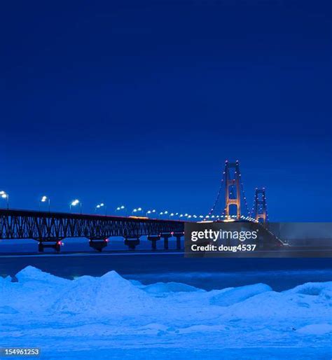 37 Mackinac Bridge In Winter Stock Photos High Res Pictures And