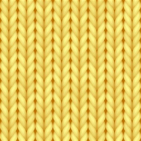 Premium Vector Yellow Realistic Knit Texture Seamless Pattern Of Cozy