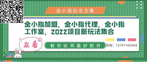 【模式篇】金小指加盟，金小指代理，金小指工作室，2022项目新玩法集合 知乎