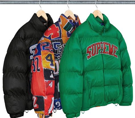 Mesh Jersey Puffer Jacket Spring Summer Supreme