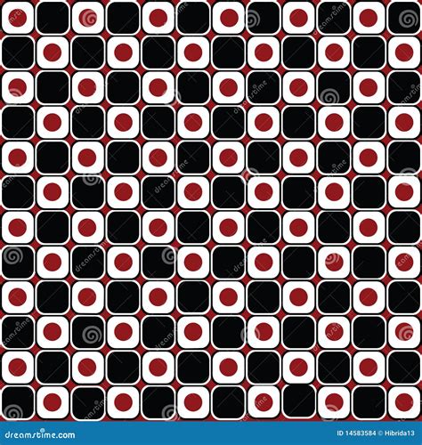 Abstract Background In Red And Black Circles Stock Illustration