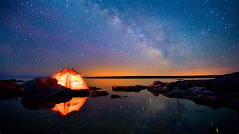 HD wallpaper: desert, night, rocks, stars, night sky, milky way, starry ...