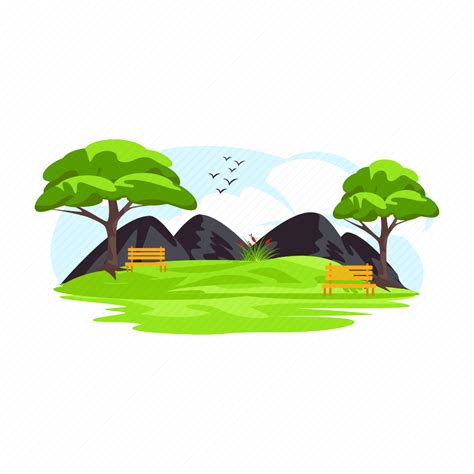 Nature Landscape Park Scenery Park Landscape Garden Landscape Park Background Icon