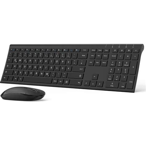 Ensemble Clavier Souris Sans Fil Ghz Usb Ultra Fin Rechargeable