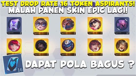 TEST DROP RATE GACHA PAKAI 16 TOKEN ASPIRANTS RONDE 2 PANEN BANYAK