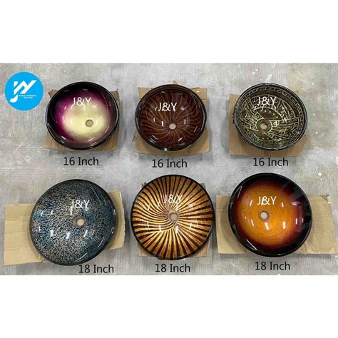 modern wash face wash basin temple glass top mount basin wash basin