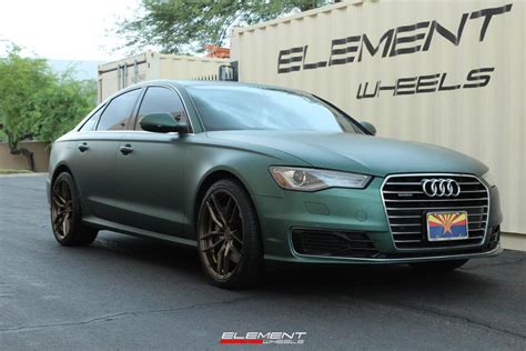 20 Inch Variant Krypton In Satin Bronze On 2016 Audi A6 Element Wheels