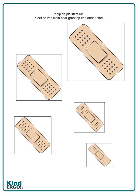 Pleisters Van Klein Naar Groot Knutselen Thema Ziek Zijn Thema Werkjes