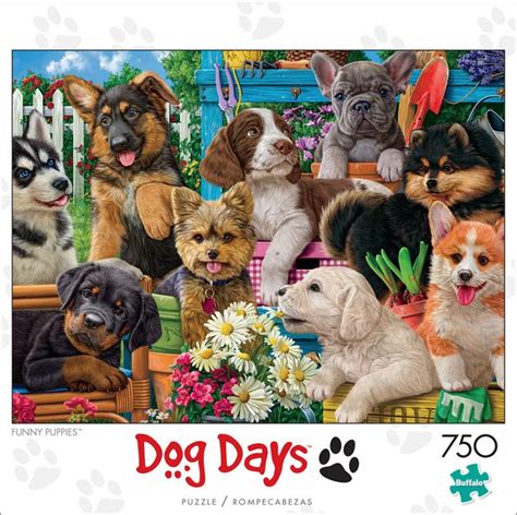 Dog Days Funny Puppies 750 Piece Jigsaw Puzzle In 2021 Dog Themed