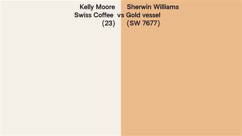 Kelly Moore Swiss Coffee Vs Sherwin Williams Gold Vessel Sw