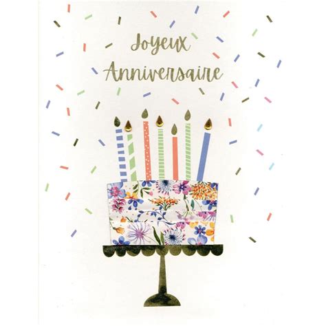 Carte GÉante Joyeux Anniversaire GÂteau Chant O Fêtes Party