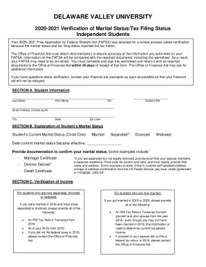 Fillable Online 2020 2021 Verification Worksheet V5 Independent Student