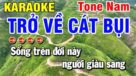 Karaoke Trở Về Cát Bụi Nhạc Sống Tone Nam Karaoke Phường 5 YouTube