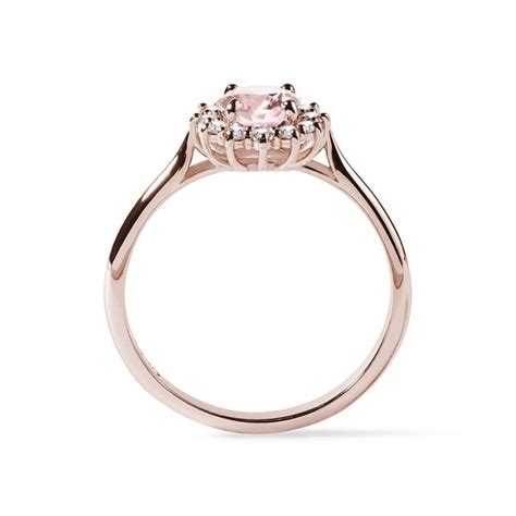 Morganit Ring aus Roségold mit Brillanten KLENOTA