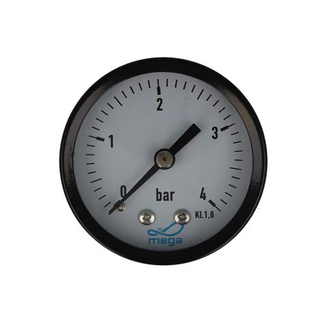 Mega Druckmanometer Bar Zoll Anschluss Nach Hinten Axial