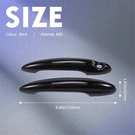 Pcs Abs Black Door Handle Cover For S R R R B F Ebay