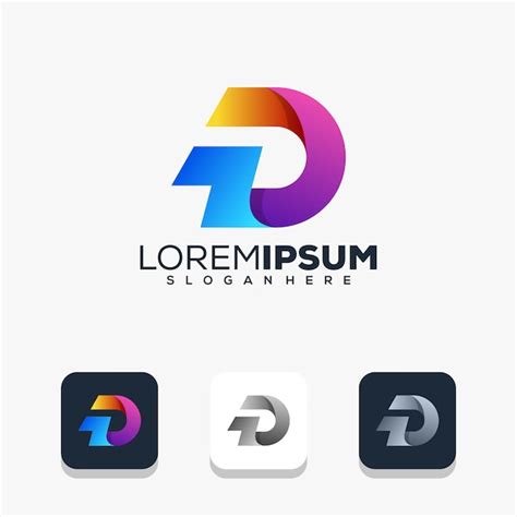 Diseño De Logotipo Moderno Letra D Vector Premium