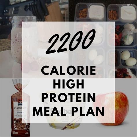 2200 Calorie Meal Plan Dietitian Developed High Protein