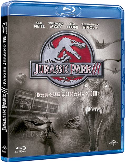 Carátula de Jurassic Park III Parque Jurásico III Blu ray