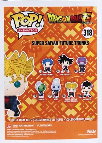 Funko Pop Trunks Del Futuro Super Saiyajin Dbs 318 Envío gratis