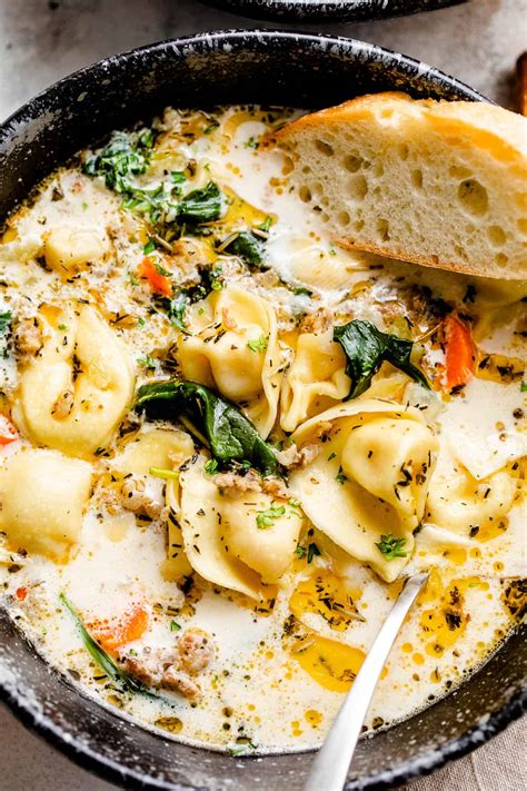 Creamy Sausage Tortellini Soup Easy Weeknight Recipes