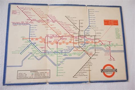 1935 No 1 Railway Map Harry Beck London Transport Underground Tube Map