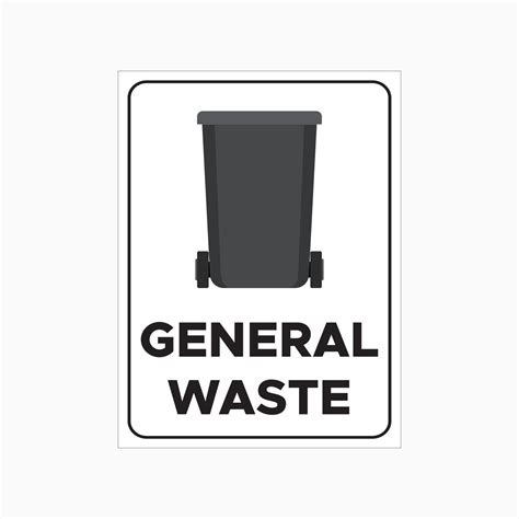 General Waste Sign Bin Signs Shop Online Get Signs