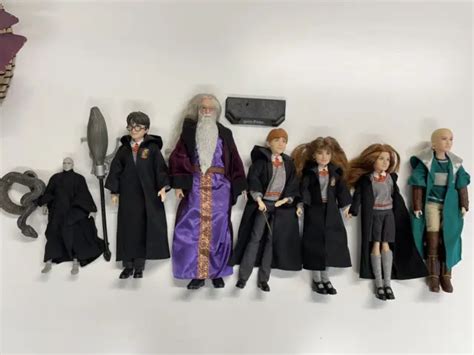 Mattel Harry Potter Dolls Bundle Hermione Dumbledore Ginny Ron Draco